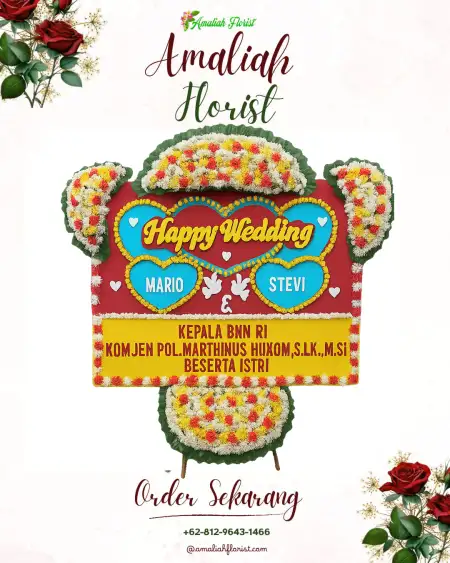 Papan Bunga Pernikahan Landungsari